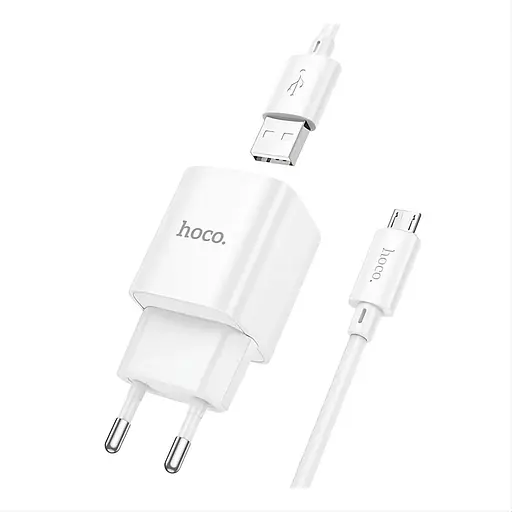 Мережевий зарядний пристрій Hoco C145A QC3.0 1 x USB-порт 3A з кабелем Micro-USB
