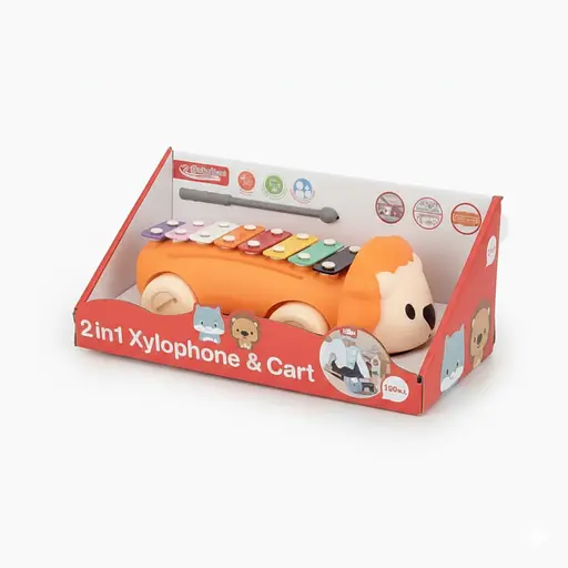 Ксилофон для детей «Лев» 1002 E-A , 8 нот, с палочками, в коробке - фото 2