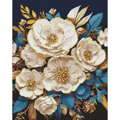 Алмазная мозаика Белая симфония AMO7996 с АВ стразами 40х50 см