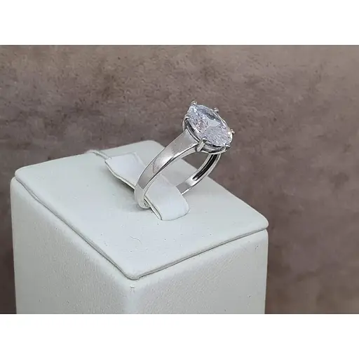 Серебряное кольцо Агни РОМАН с фианитом. 1030/1Р-CZ 18 - фото 3