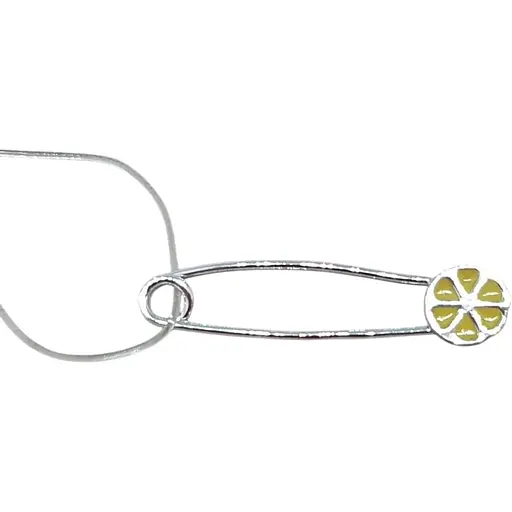 Серебряная булавочка Qvaliz Цитрус с эмалью. 904-00628