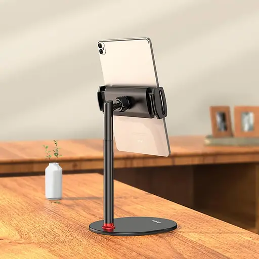 Тримач-підставка для планшетів Hoco PH31 Plus до 12.9 дюйма настільна чорна - фото 3