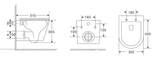 Унитаз подвесной Mixxus Premium Bevel-0301-R 515x355x365 мм, Rimless MP6470, Белый - фото 2