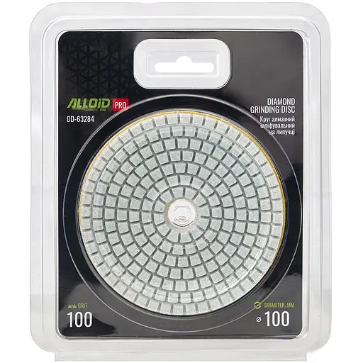Круг алмазний Alloid Building Tools шліфувальний на липучці 100 мм зерно 100 (DD-63284) - фото 4