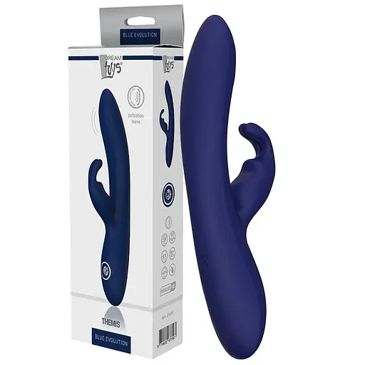 Вібратор-кролик Dreamtoys Blue Evolution Themis 22 см синій - фото 5