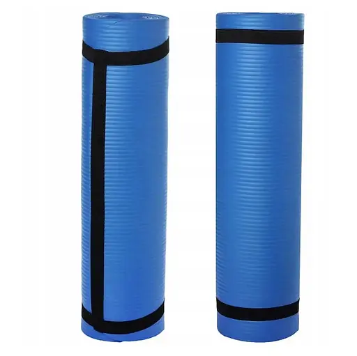Коврик для йоги и фитнеса Power System PS-4017 NBR Fitness Yoga Mat Plus Blue (180х61х1) (PS-4017_Blue) - фото 8