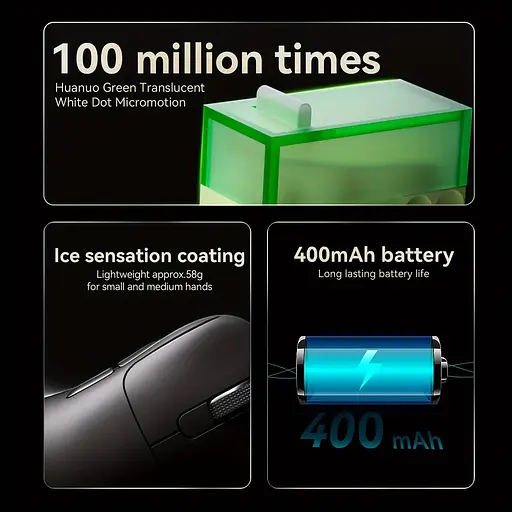 Игровая мышка Ajazz 179 Apex / Три режима подключения / С док-станцией и экраном / Blue - фото 4