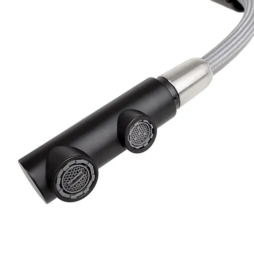 Смеситель для кухни с выдвижным изливом и подключением к фильтру черный Nett FWB-33 Черный - фото 6