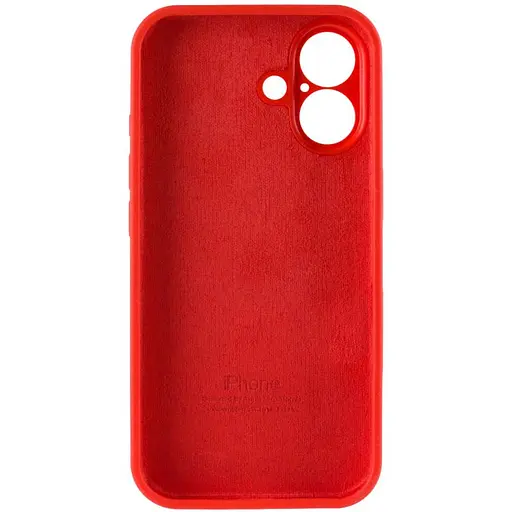 Чехол Epik Silicone Case Full Camera Protective AA для Apple iPhone 16, 6.1 Красный/Red - фото 7
