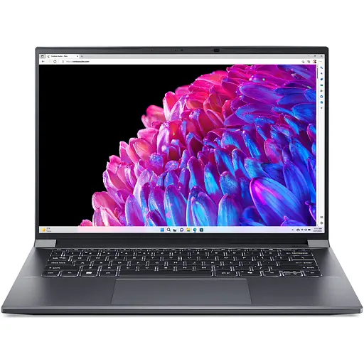 Ноутбук Acer Swift X 14 OLED SFX14-72G-5043 з процесором Intel Core Ultra 5 125H pana la 4.5GHz, 14.5'', 2.8K OLED 120Hz, 16GB LPDDR5X RAM, 1TB SSD, NVID Home, Steel сірий - фото 12
