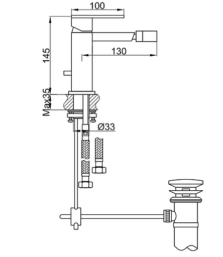 Смеситель для биде Kohlman Nexen хром QB130U Хром - фото 4