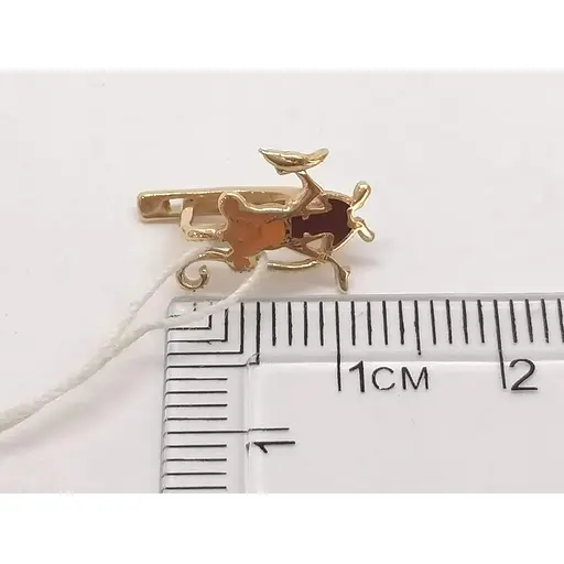 Золотые серьги Tango с эмалью. 400227Е - фото 4