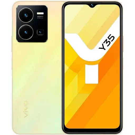 Смартфон Vivo Y35 64 GB Dawn Gold (Grade C) Seller Refurbished - фото 1