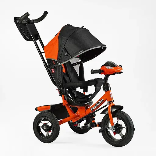 Трехколесный велосипед Best Trike 3390-38-103 с надувными колесами фарой USB и оранжевым пультом. - фото 2