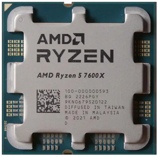 Процесор AMD Ryzen 5 7600X (100-000000593) (Socket AM5, 12T, 5.3 ГГц, Tray) - фото 1