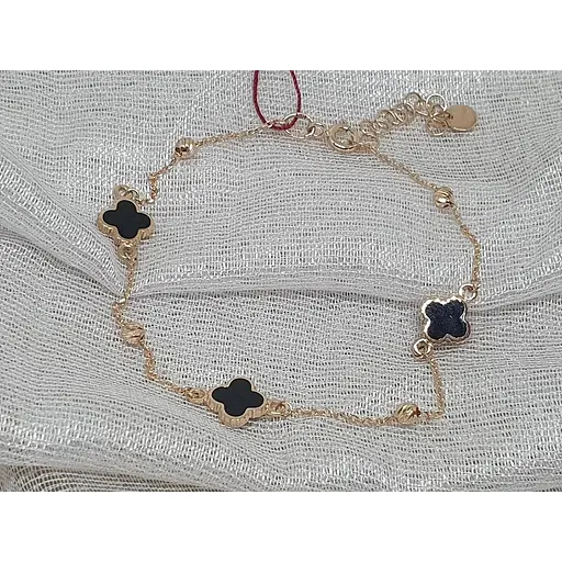 Золотий браслет Tango Конюшинки з емаллю. 820219Е 18 - фото 2