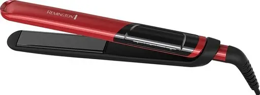 Випрямляч Remington Silk Straightener, 300 Вт, 150-235С, дисплей, кейс, кераміка, чорно-червоний