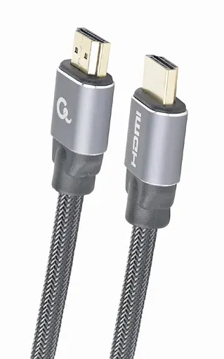 Кабель HDMI-HDMI 5 м Cablexpert Black/Gray, V2.0, позолочені конектори, нейлонове обплетення, блістер (CCBP-HDMI-5M) - фото 2