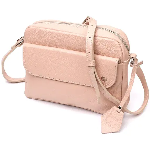 Кожаная женская сумка Grande Pelle 23х17х7 см sum0023603 - фото 1