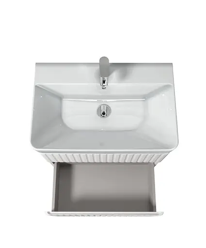 Тумба Мойдодир Fluffy 70-U з умивальником Vivace 70 Білий матовий - фото 7