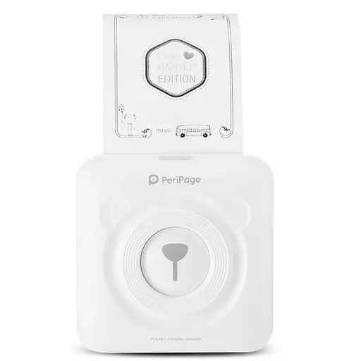 Портативний bluetooth термопринтер для смартфона PeriPage A6, білий (100334) - фото 2
