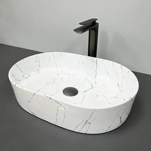 Умивальник VBI Verona 50 marmo накладний VBI-011313, Мармур - фото 2