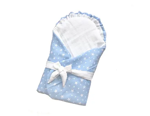 Мусліновий плед-конверт Moontime"Зірки" - фото 1