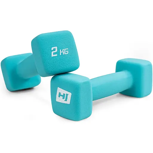 Гантели для фитнеса Hop-Sport HS-V020DS неопреновые квадратные 2х2кг