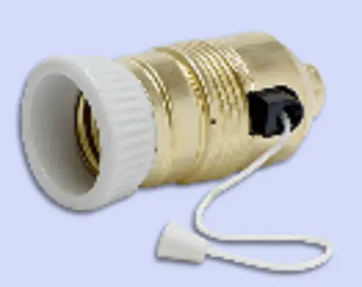 Патрон фарфоровый Bemko Е27 со шнурковым выключателем