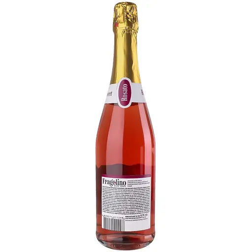 Напій винний Salute Fragolino Rosato слабоалкогольний газований напівсолодкий рожевий 6-6.9% 0.75 л - фото 2