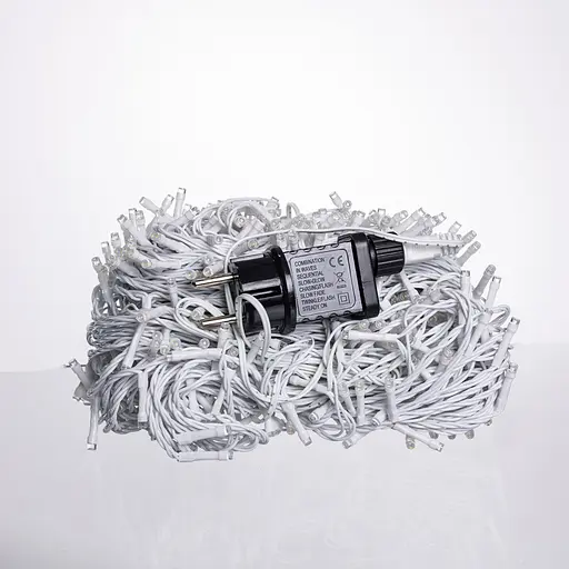 Новорічна гірлянда Різдвяна фея вулична GarlandoPro 50 м 500 LED 8 режимів роботи білий провід Білий CF500L50MWW - фото 2