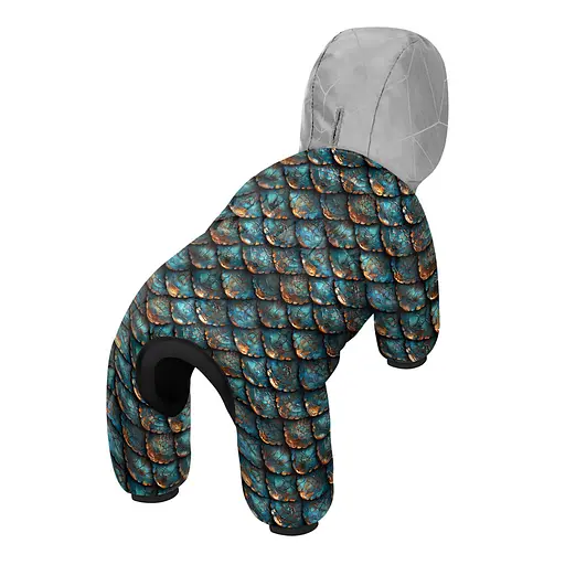 Комбінезон для собак Waudog Clothes малюнок "Луска", S40, В 58-61 см, С 33-38 см [CD] - фото 2