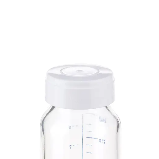 Пляшка з вузьким отвором скляна 240 мл Рожева - фото 3