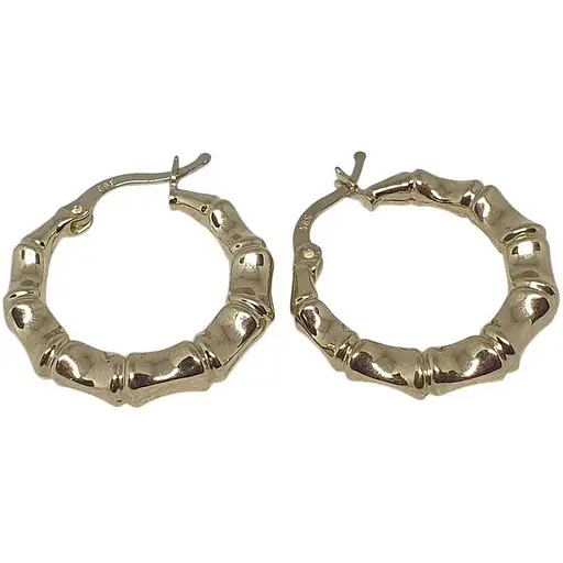 Золоті сережки-кільця Favoritum Бамбук. 2481