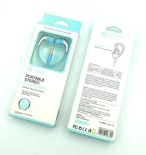 Провідні вакуумні навушники Yison CX330, 3.5mm, 1.2m, blue - фото 4