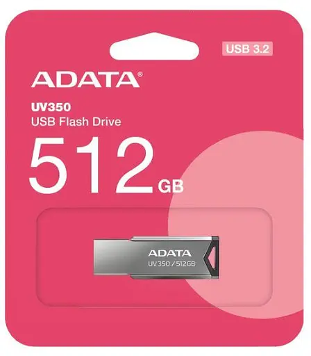Юбка-флешка A-DATA UV 350 512Gb - USB 3.2 накопитель серебристый - фото 3