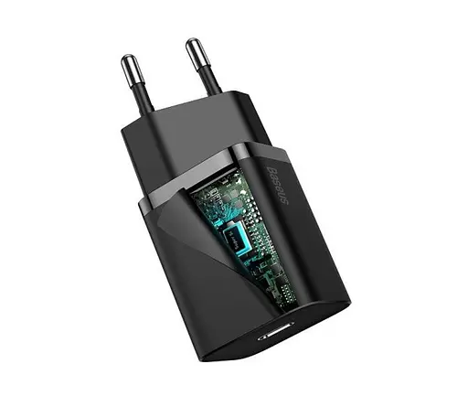 Зарядний пристрій Baseus 20W Super Si USB-C (TZCCSUP-B01) чорний - фото 3