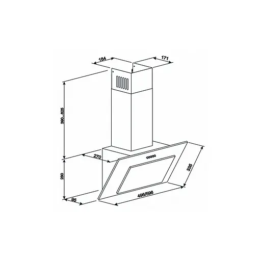 Витяжка кухонна Eleyus VERTICAL 1000 50 BL - фото 12