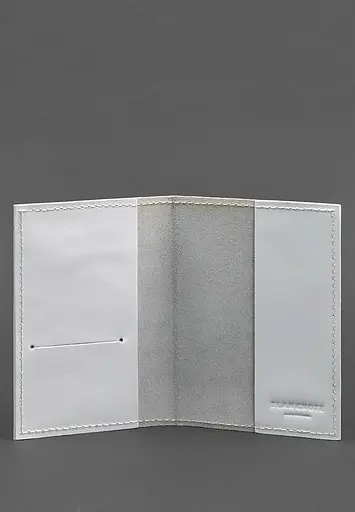 Кожаная обложка для паспорта и военного билета 1.2 белая - фото 4