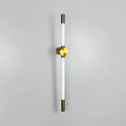 Лінійний настінний латунний світильник Line F Pipeline 60 см Арт. WB4/600 AB - фото 2