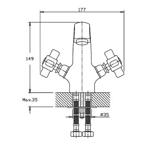 Змішувач для умивальника Haiba ODYSSEY 161 (HB0306) - фото 2