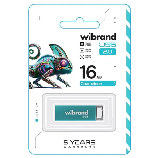 Flash Wibrand USB 2.0 Chameleon 16Gb Light blue - фото 2