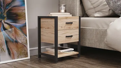 Тумба универсальная Ferrum-decor Вивьен 2/1 50x41x40 черный ДСП Дуб Сан-Марино 16мм (FRD-104172) - фото 6