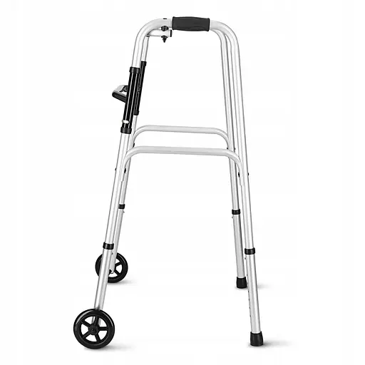 Реабилитационные ходунки 4FIZJO регулируемые, с колесиками Silver/Black (P-5905973406451) - фото 8