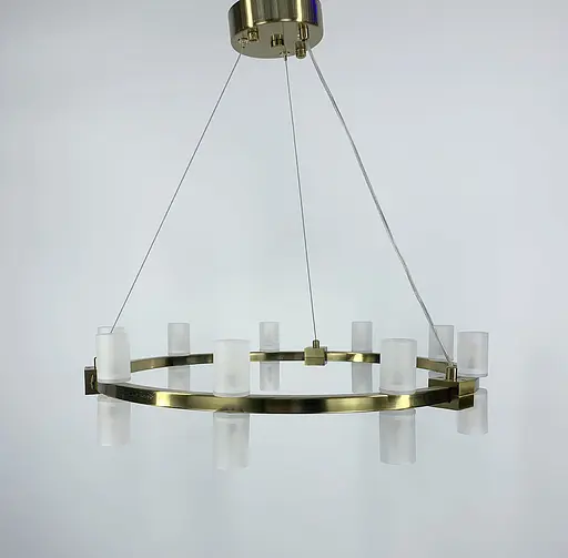 Современная подвесная люстра с миниатюрными плафонами Line.F Диаметр 55 см - фото 11