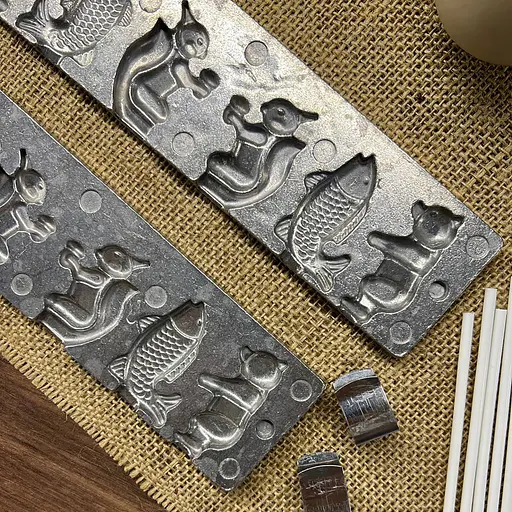 Форма для домашнего приготовления леденцов и конфет "Мишка, Рыбка, Белочка" + 10 палочек, ХЕАЗ Серебристый 85993 - фото 10