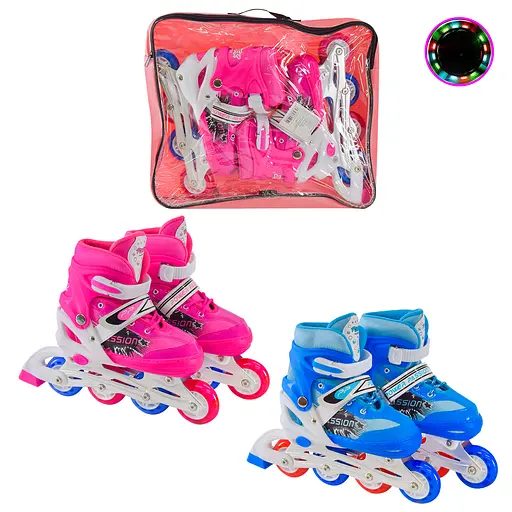 Ролики, розмір S (31-34), металева рама, PU колеса, 1 колесо зі світлом (В асортименті) - фото 3