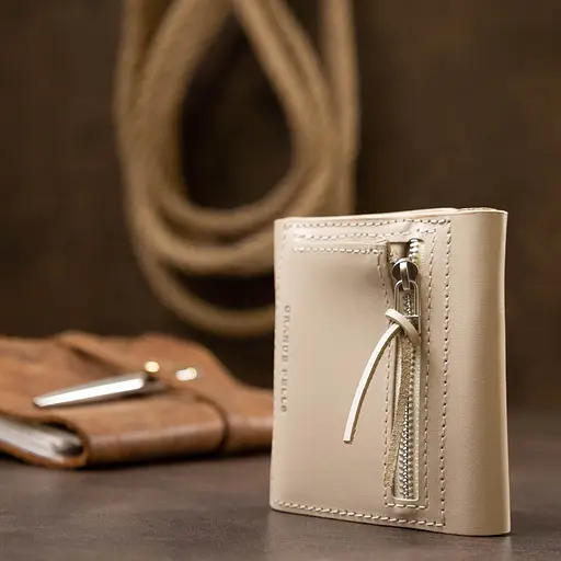 Женское кожаное портмоне Grande Pelle 10х10х1.5 см acs0018775 - фото 7