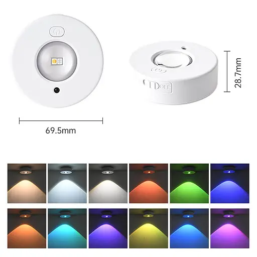 Світильник LED MZ-L3301 with remote control (3LC+RGB/1PCS) White - фото 4