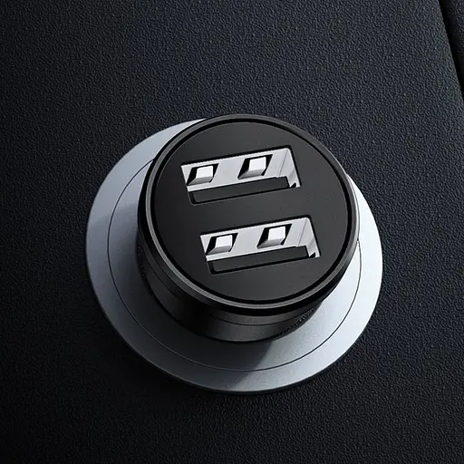 АЗП Usams US-CC114 C20 Mini 2.4A (2USB-A) Чорний - фото 7